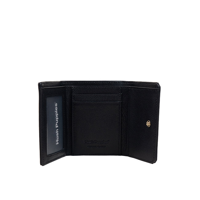 Hush Puppies Unisex Wallet Christopher Tri Fold Wlt In Black