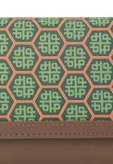 Art Deco Ii Tri Fold Wlt In Brown