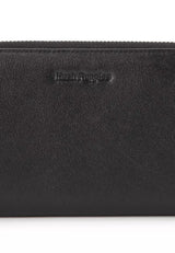 Art Deco Long Zip Wlt In Black