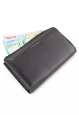 Art Deco Long Zip Wlt In Black