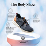 Hush Puppies Sepatu Sneaker Pria Advance Knit Laceup In Navy Blue Textile