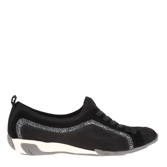 Hush Puppies Sepatu Lace Up Wanita Ladies Casual - Qualify In Black Nubuck