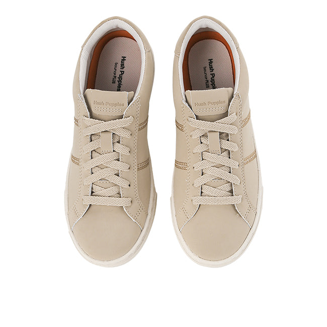 Hush Puppies Sepatu Wanita Lace Up The Good Sneak In Beige
