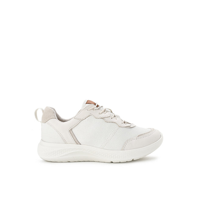 Hush Puppies Sepatu Wanita Sneakers Elevate Bungee Lace In Star White Leather