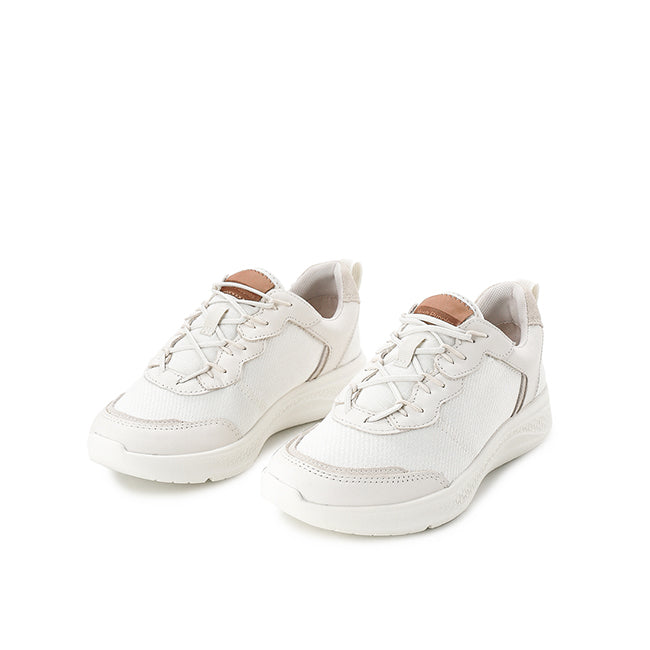 Hush Puppies Sepatu Wanita Sneakers Elevate Bungee Lace In Star White Leather