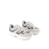 Hush Puppies Sepatu Wanita Sneakers Movement Lace Up In Calm Grey Leather