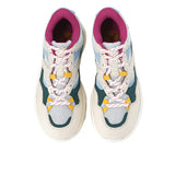 Hush Puppies Sepatu Wanita Sneakers Movement Lace Up In Coastal Teal Leather