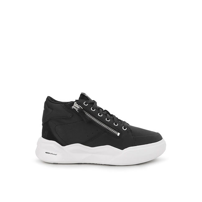 Hush Puppies Sepatu Wanita Sneakers Rush Hi Top Sneaker In Bold Black Leather