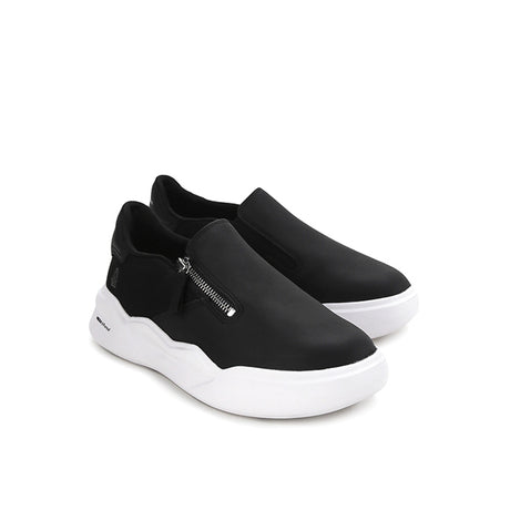Hush Puppies Sepatu Wanita Sneakers Rush Slipon In Bold Black Leather