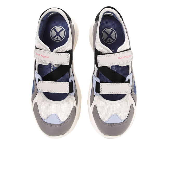 Hush Puppies Sepatu Wanita Sling Back Movement Hybrid In Calm Grey Leather