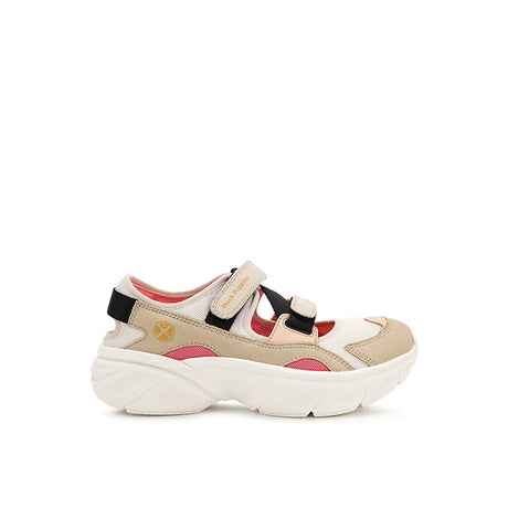 Hush Puppies Sepatu Wanita Sling Back Movement Hybrid In Soft Taupe Leather