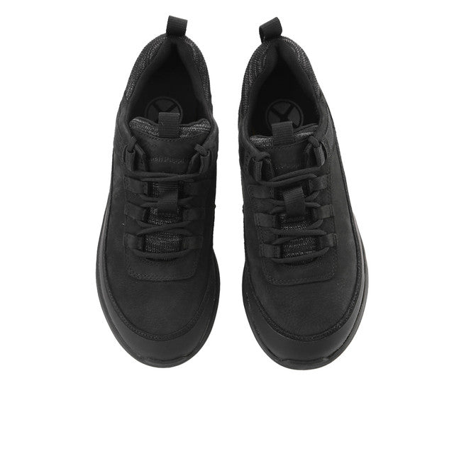 Hush Puppies Sepatu Wanita Lace Up Elevate Wthr Laceup In Bold Black Nubuck