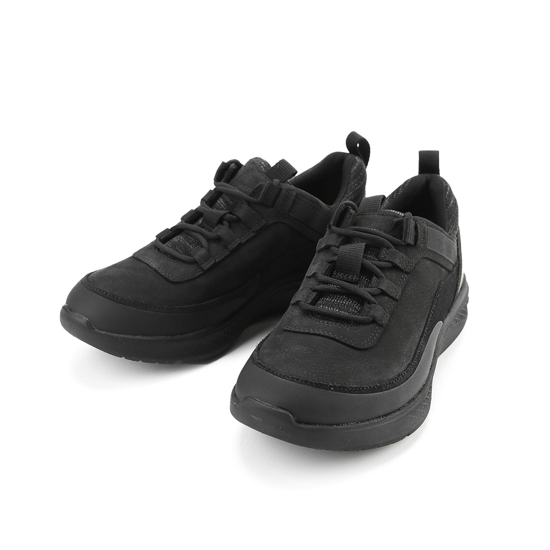 Hush Puppies Sepatu Wanita Lace Up Elevate Wthr Laceup In Bold Black Nubuck