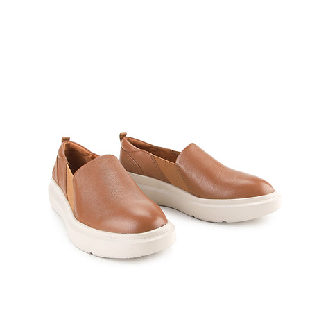 Joy Slip-On In Tan Leather