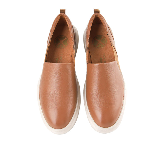 Joy Slip-On In Tan Leather
