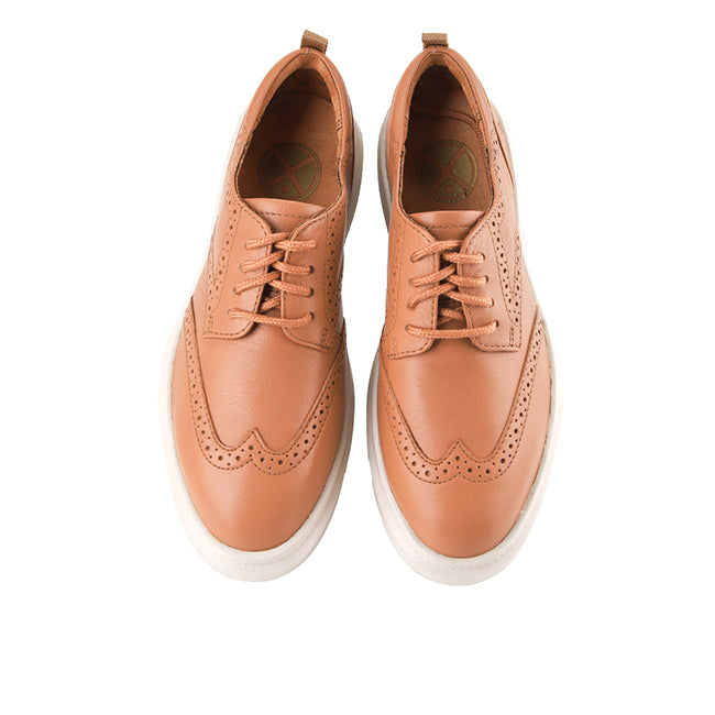 Joy Wingtip In Tan Leather