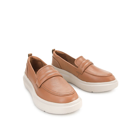 Joy Penny Loafer In Tan Leather
