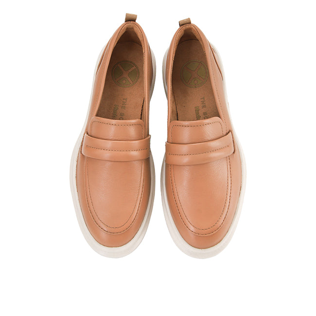Joy Penny Loafer In Tan Leather