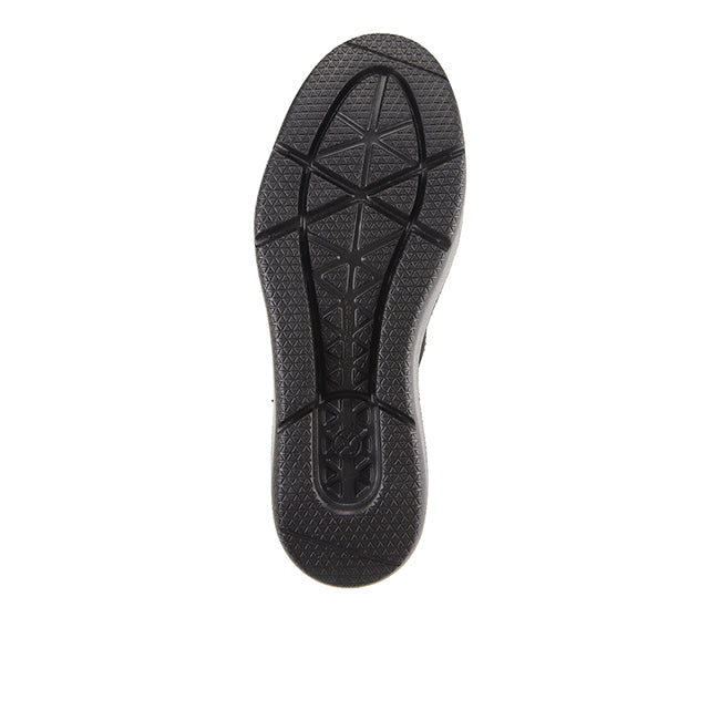 Joy Slip-On In Bold Black Leather