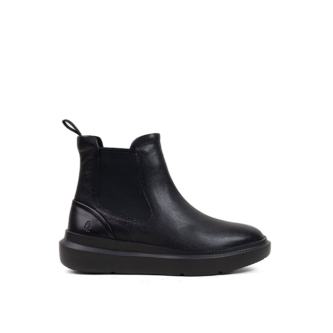 Hush Puppies Women Shoes Joy Chelsea In Bold Black Leather