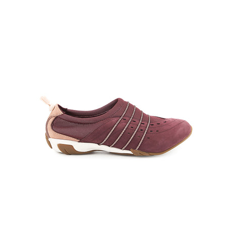 Hush Puppies Sepatu Wanita Slip On Energize In Merlot Red Nubuck