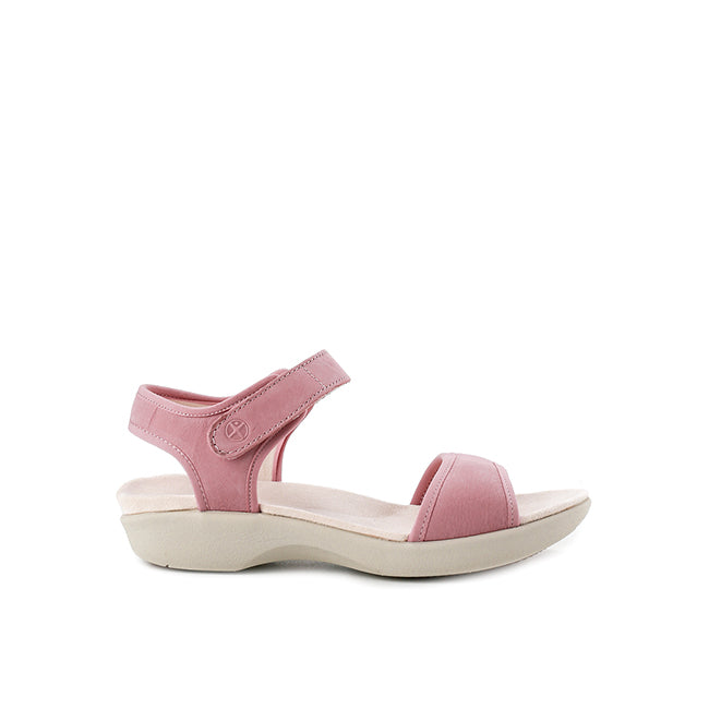 Hush Puppies Sandal Wanita Dorri Qtr Strap In Cool Pink Nubuck