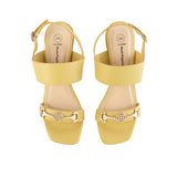 Hush Puppies Sandal Wanita Heels Brianna In Mustard