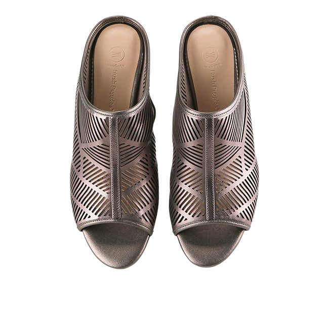 Hush Puppies Sandal Heels Wanita Clarita Fabel In Pewter