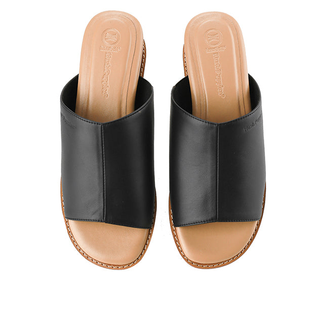 Hush Puppies Sandal Wanita Wedges Leslie In Black