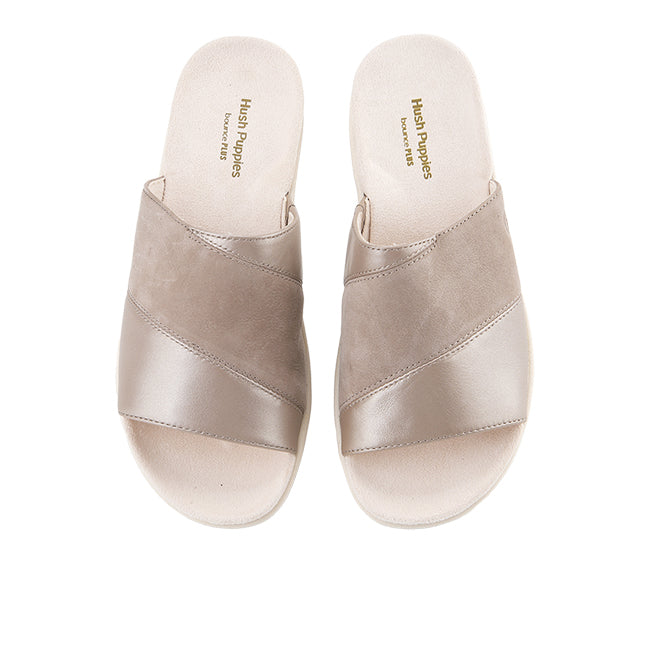 Hush Puppies Sandal Wanita Dorri Slide In Vintage Grey Nubuck