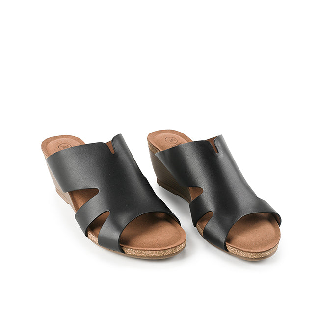 Hush Puppies Sandal Wanita Wedges Arthemis Holland In Black
