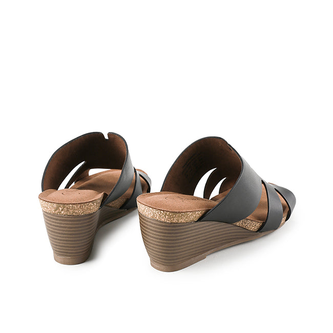 Hush Puppies Sandal Wanita Wedges Arthemis Holland In Black