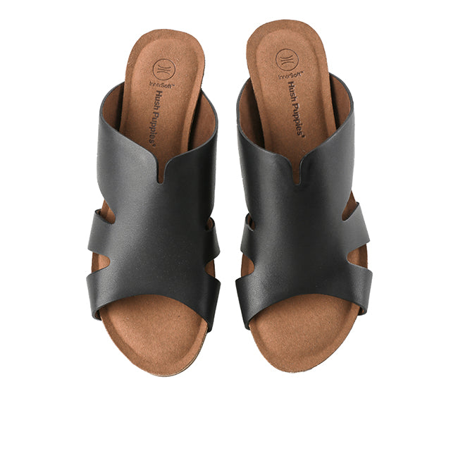 Hush Puppies Sandal Wanita Wedges Arthemis Holland In Black