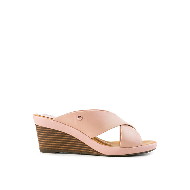 Hush Puppies Shoes Wanita Wedges Gretna Cross In Nude Pink