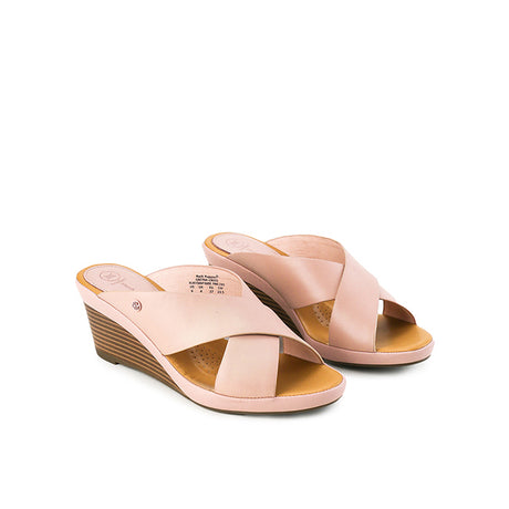 Hush Puppies Shoes Wanita Wedges Gretna Cross In Nude Pink