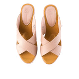 Hush Puppies Shoes Wanita Wedges Gretna Cross In Nude Pink