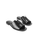 Hush Puppies Sandal Flats Wanita Salsa Coco In Black