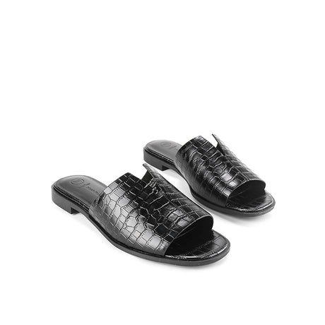 Hush Puppies Sandal Flats Wanita Salsa Coco In Black
