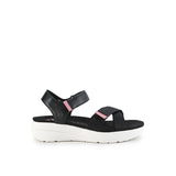 Hush Puppies Sandal Wanita Sandals Breathe Qtr Strap In Bold Black Leather