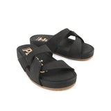 Mylah Twist Slide In Bold Black Nubuck