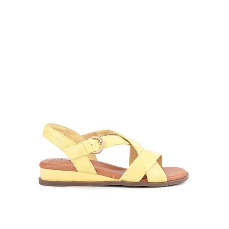 Hush Puppies Sandal Wanita Straps Jolly Ankle Strap In Yellow