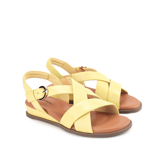 Hush Puppies Sandal Wanita Straps Jolly Ankle Strap In Yellow