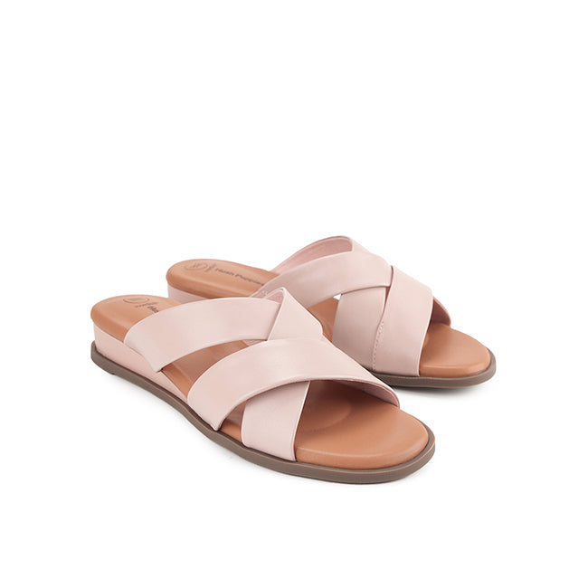 Hush Puppies Sandal Wanita Flats Jolly Cross In Pink