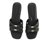 Hush Puppies Sandal Wanita Flats Lenna Carl In Black