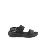 Hush Puppies Women Strap Breathe Gore Sandal In Bold Black Leather