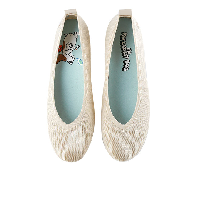 Hush Puppies Sepatu Flats Wanita Abigail Lazy In Beige