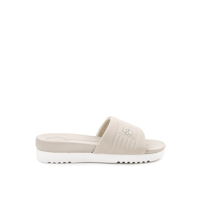 Hush Puppies Sandal Wanita Slip On Angel Quilt In Beige
