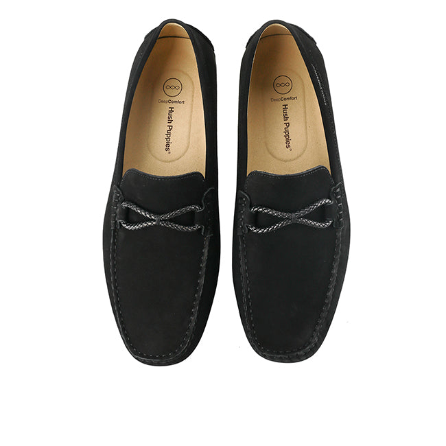 Hush Puppies Sepatu Pria Tennov Saddle Moc In Black