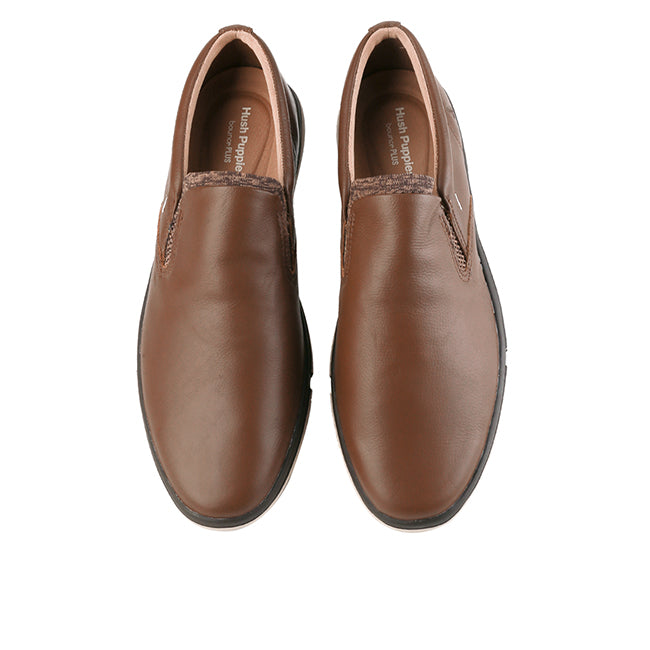 Hush Puppies Sepatu Casual Pria Briggs Pt Slipon In Cognac Leather
