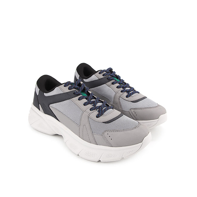 Hush Puppies Sepatu Pria Lace Up Movement Laceup In Calm Grey Leather